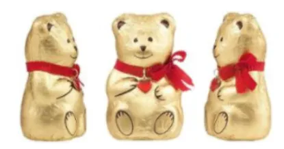 Lindt chocolate teddy bear and bunny shape trademark packaging