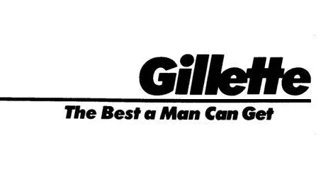Gillette logo trademark incorporating a slogan